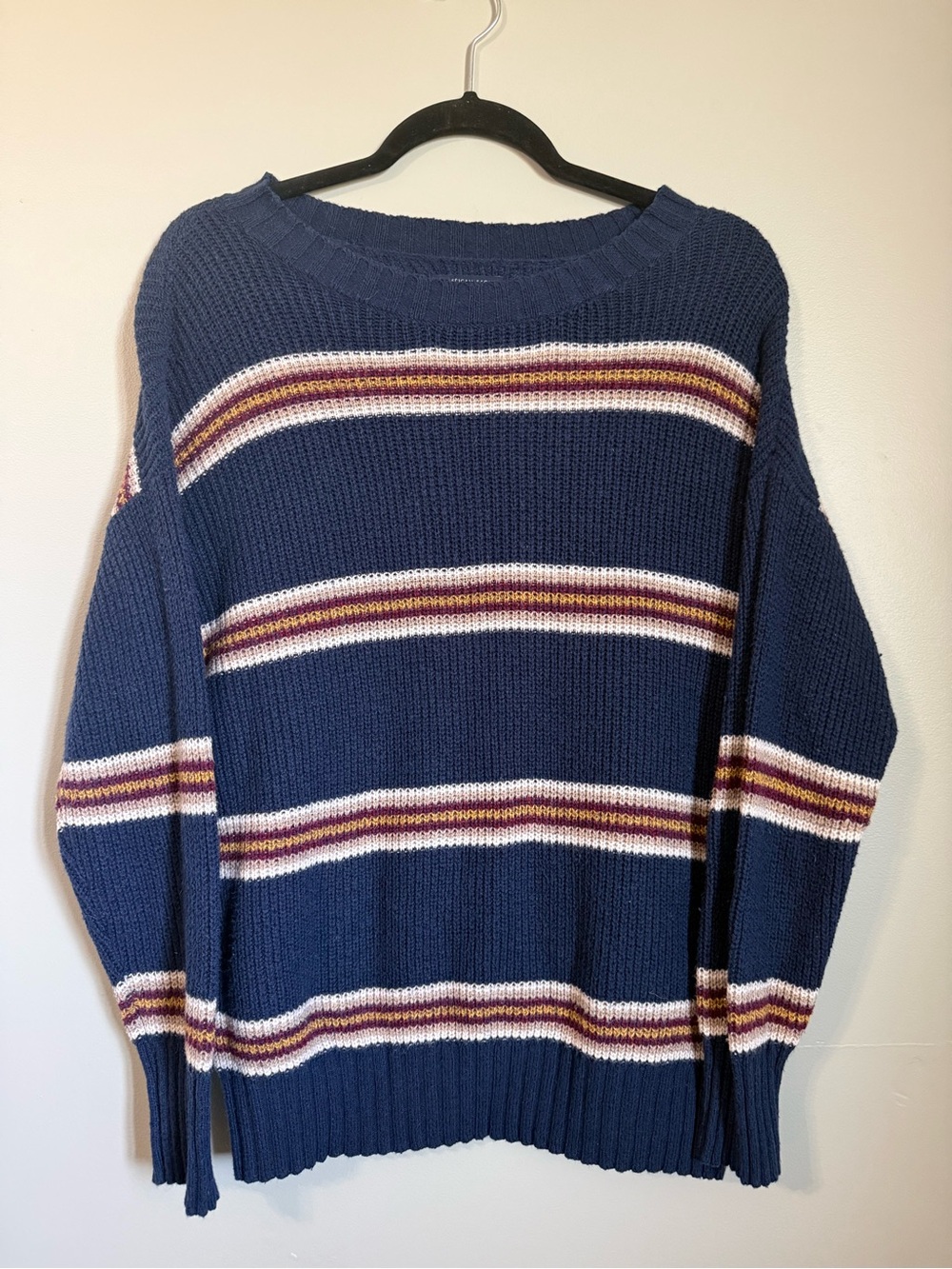 American Eagle Striped Chunky Knit Jegging Tunic Sweater - Size S